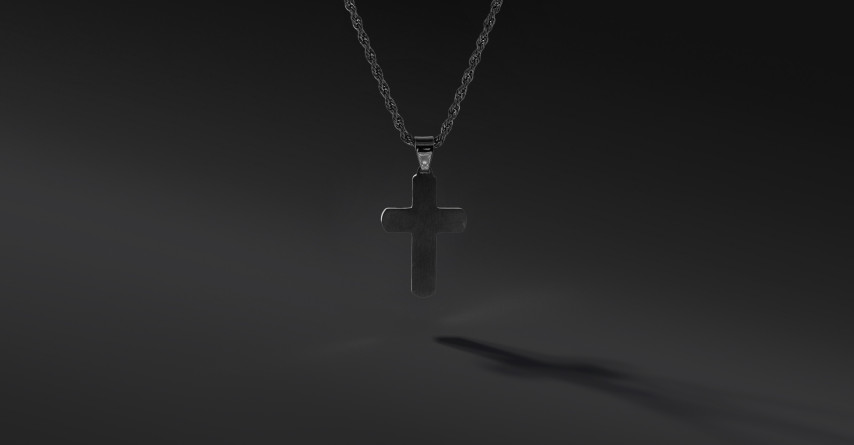 Krzyżyk „Vanguard” Black – stal szlachetna z łańcuszkiem Krzyżyk „Vanguard” Black – stal szlachetna z łańcuszkiem