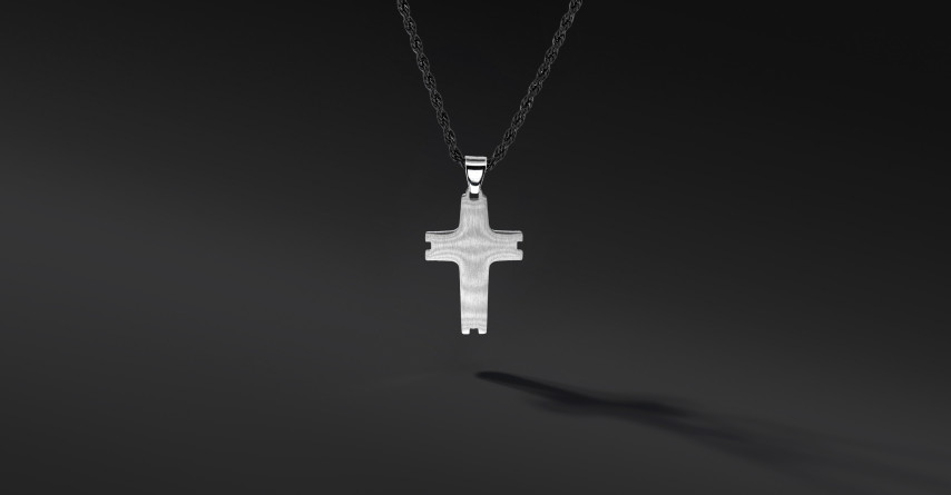 Krzyżyk „Line” Black – stal szlachetna z łańcuszkiem Krzyżyk „Line” Black – stal szlachetna z łańcuszkiem