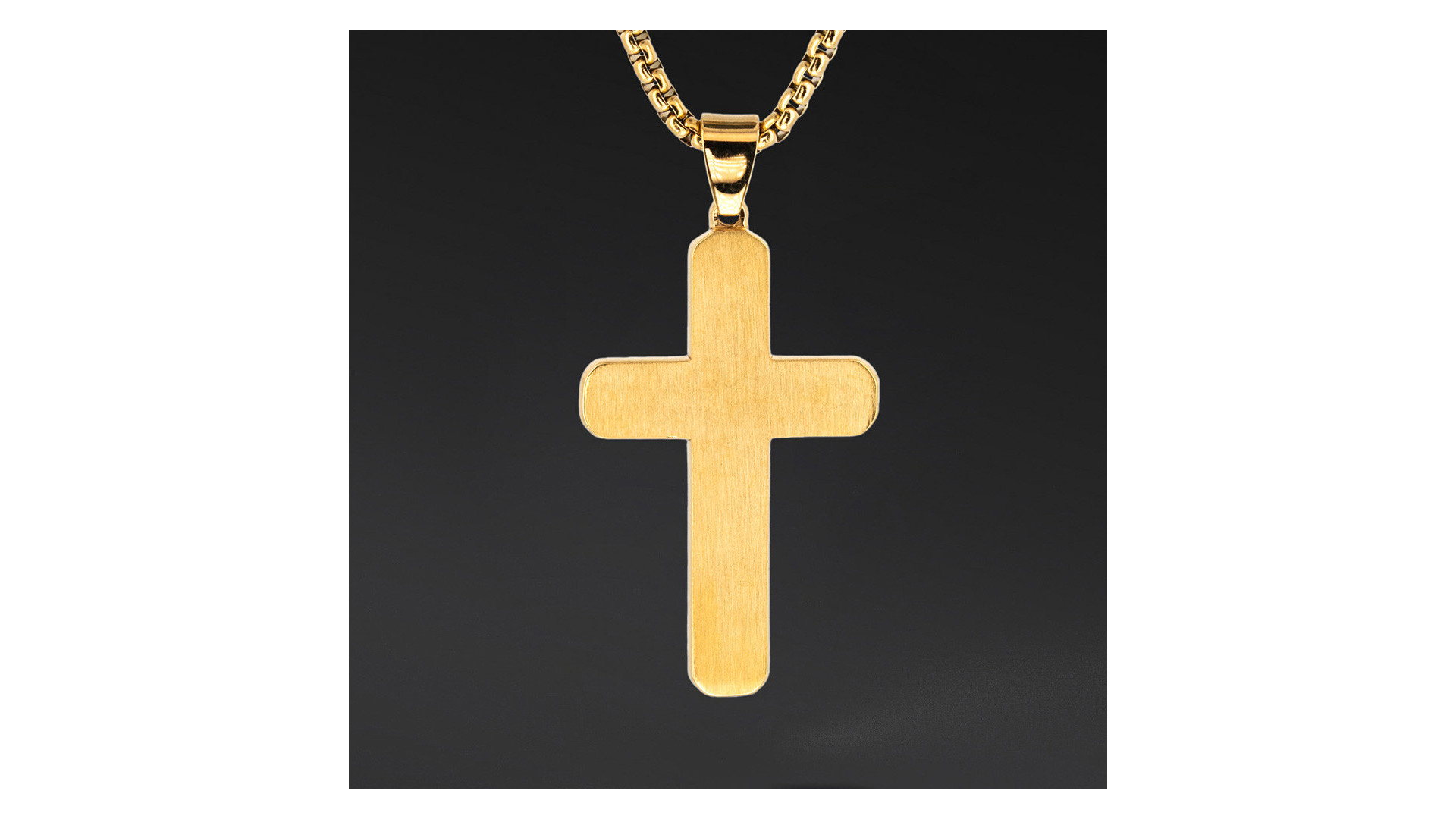 Krzyżyk „Frostline” Gold – stal szlachetna z łańcuszkiem Krzyżyk „Frostline” Gold – stal szlachetna z łańcuszkiem