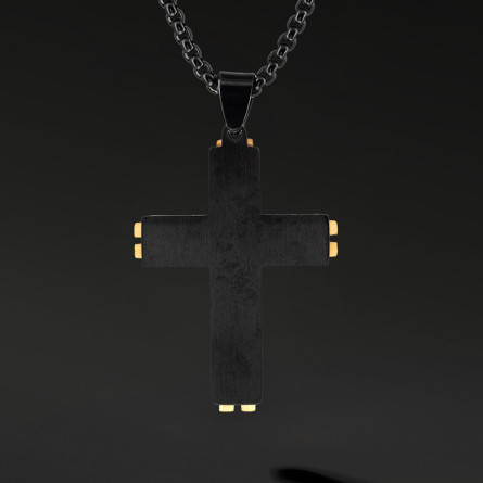 Krzyżyk „Aureon” – stal szlachetna z łańcuszkiem