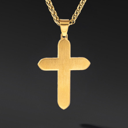 Krzyżyk „Altara” Gold – stal szlachetna z łańcuszkiem