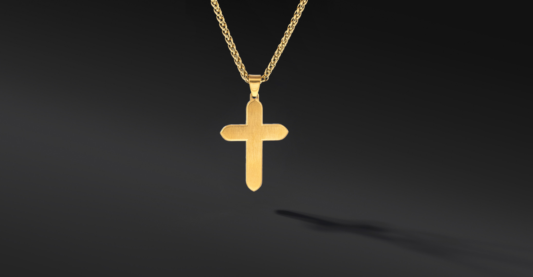 Krzyżyk „Altara” Gold – stal szlachetna z łańcuszkiem