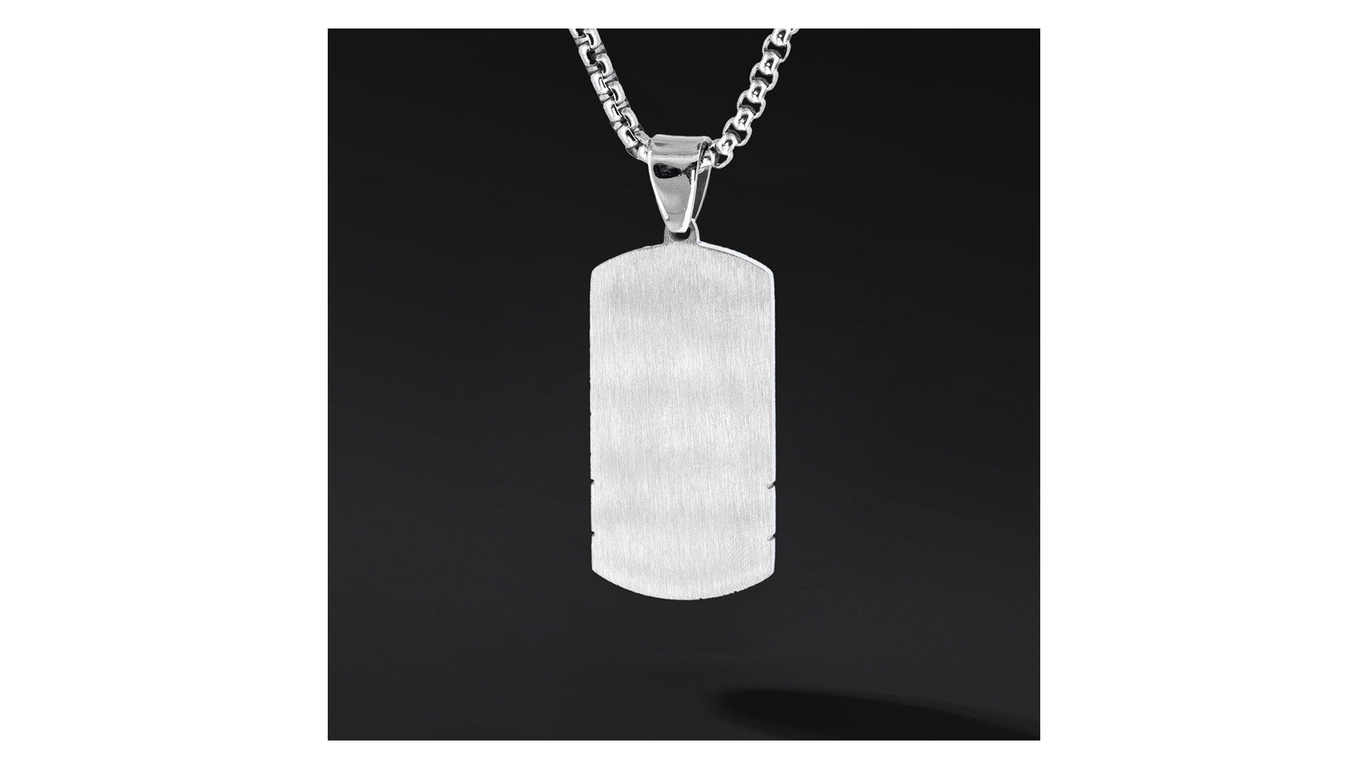 Nieśmiertelnik "Auren" Black (Stal szlachetna) | Enigma Jubiler