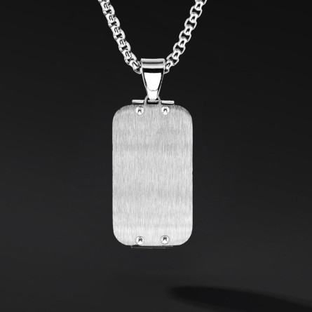 Nieśmiertelnik "Hexon" Silver (Stal szlachetna) | Enigma Jubiler