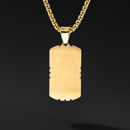 Nieśmiertelnik „Carbon” Gold (Stal szlachetna z wkładką z karbonu)