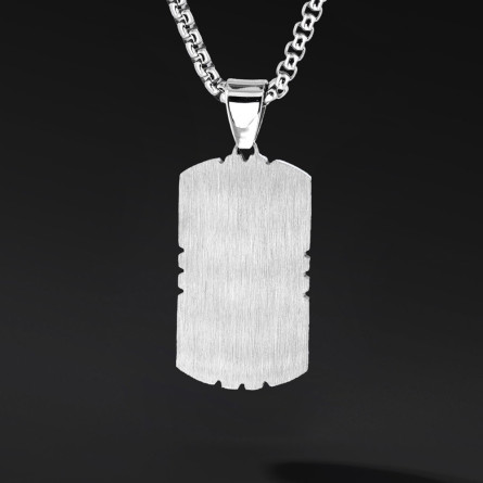 Nieśmiertelnik „Carbon” Silver – stal szlachetna z wkładką z karbonu | Enigma Jubiler