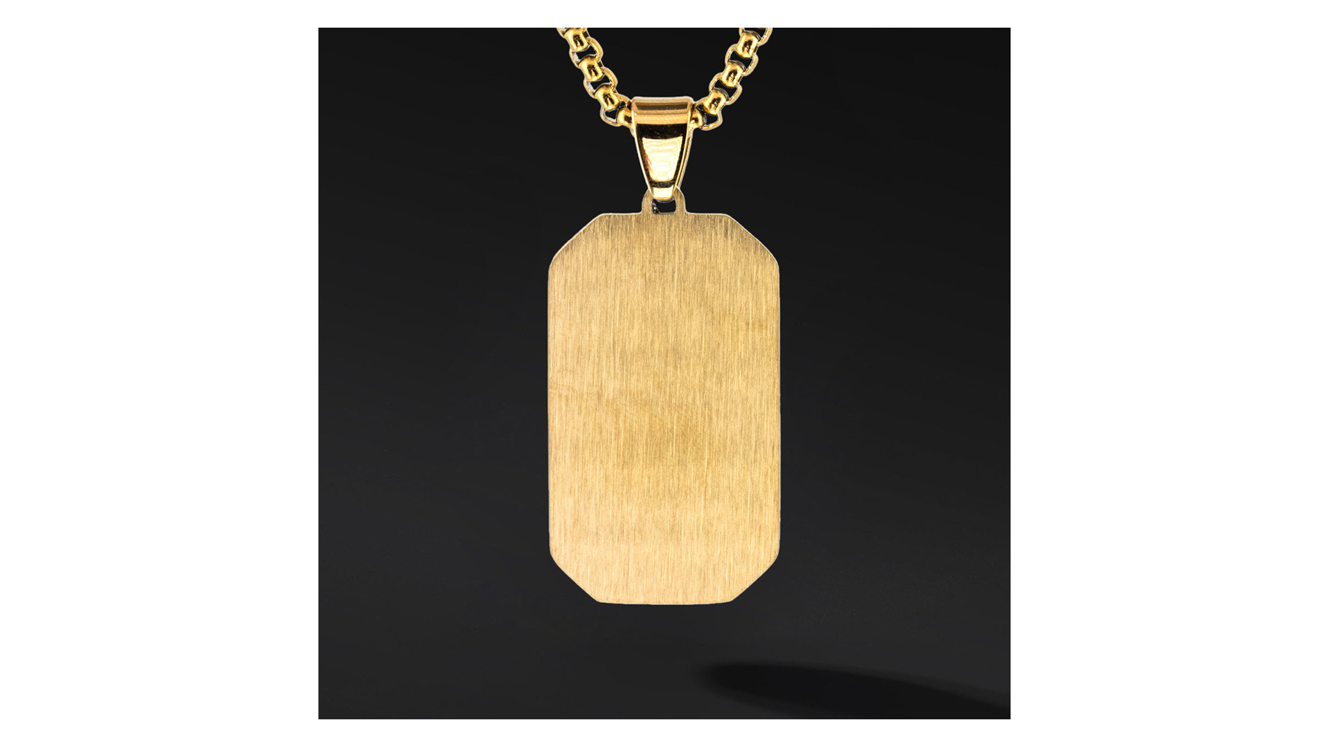 Nieśmiertelnik „Radiant” Black – stal szlachetna w eleganckiej formie | Enigma Jubiler