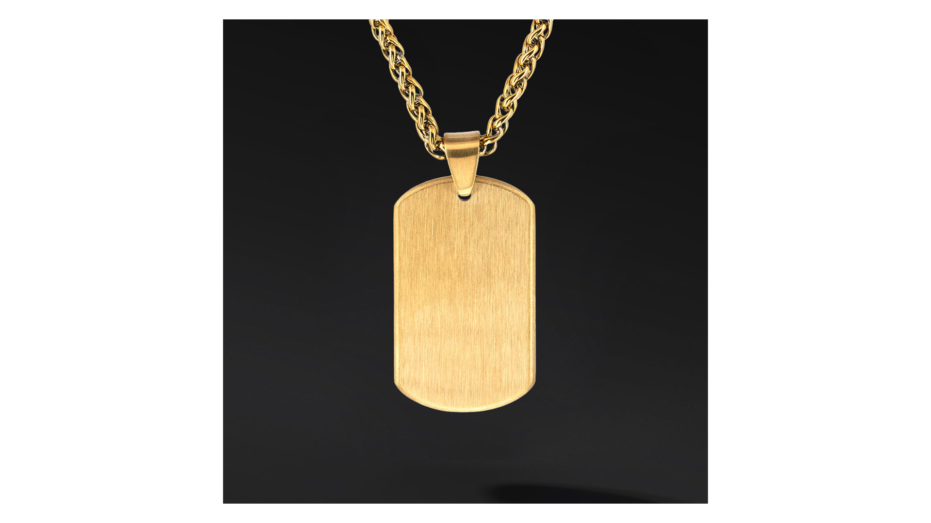 Nieśmiertelnik "Auren" Gold – stal szlachetna | Elegancka biżuteria męska Enigma