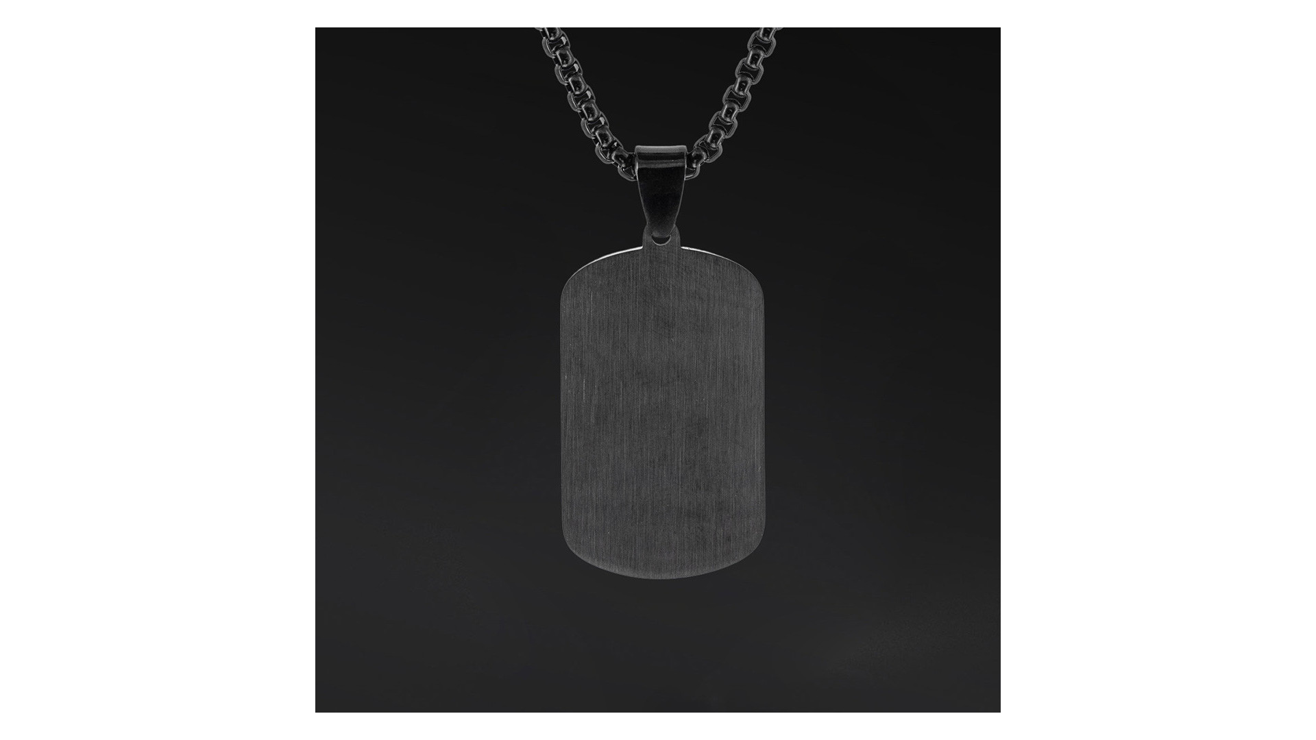 Nieśmiertelnik "Obsidian Grid" – stal szlachetna | Czerń i geometria | Enigma