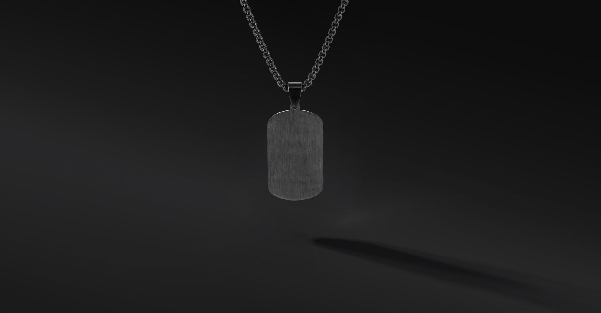 Nieśmiertelnik "Obsidian Grid" – stal szlachetna | Czerń i geometria | Enigma