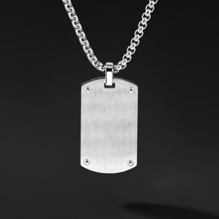 Nieśmiertelnik "Vault" – stal szlachetna | Mocny symbol męskiego stylu | Enigma