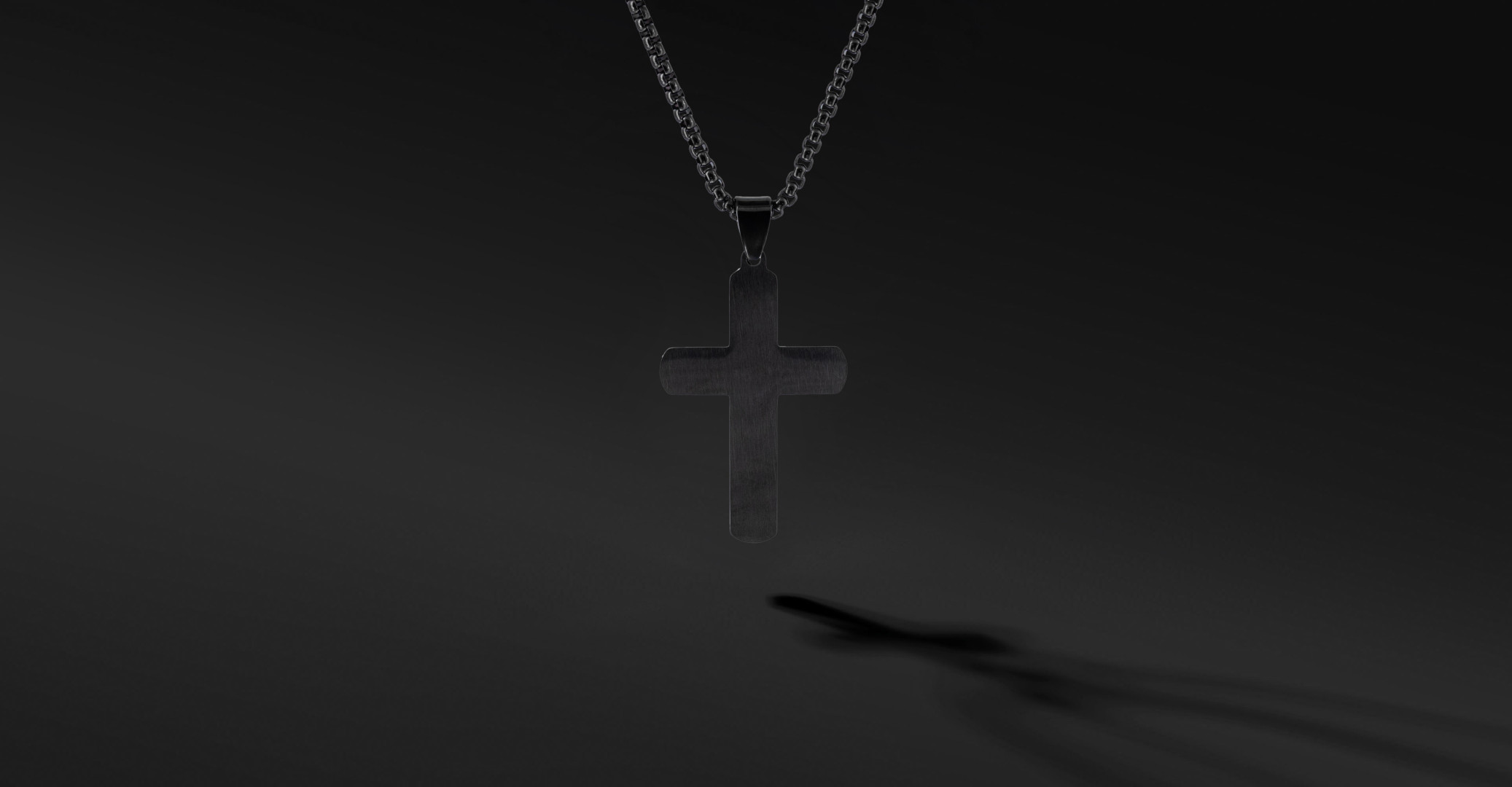 Krzyżyk „Onyx” – stal szlachetna z łańcuszkiem