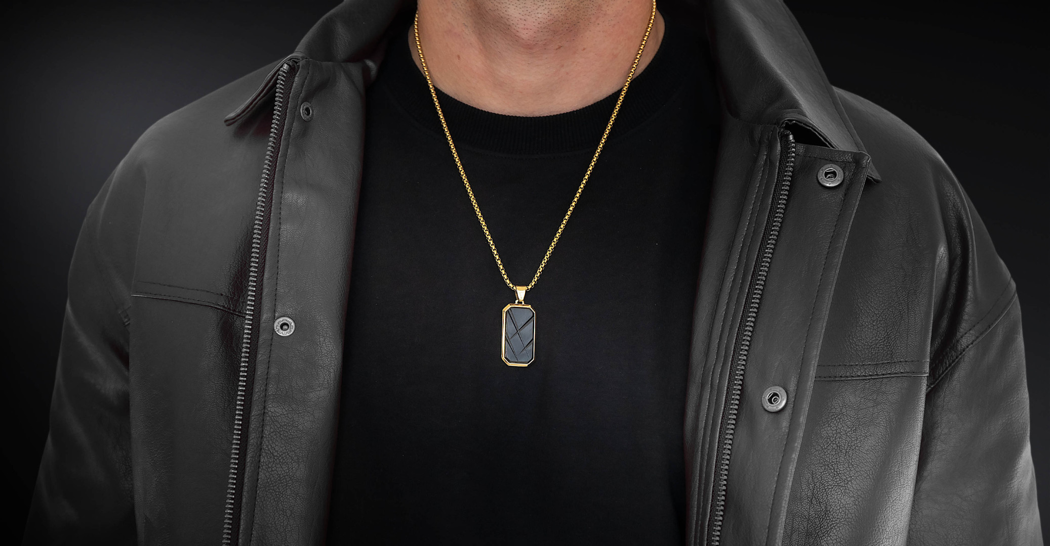 Nieśmiertelnik "Nocturne" – stal szlachetna | Ciemna elegancja i siła | Enigma