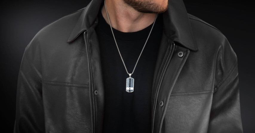 Nieśmiertelnik "Auren" Black (Stal szlachetna) | Enigma Jubiler