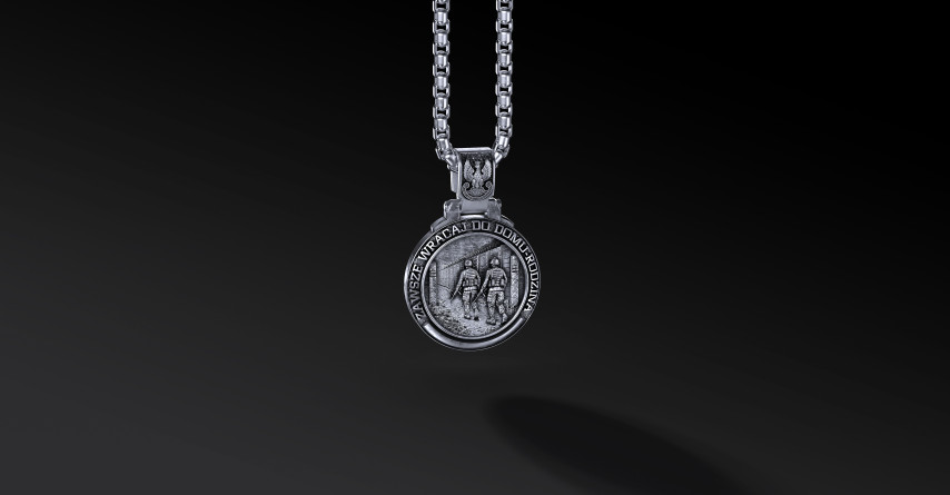 Medalik Wojsk Lądowych RP – personalizowany (Ag925)