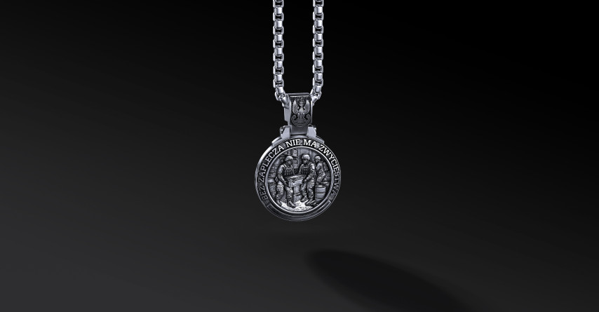 Medalik Wojsk Lądowych RP – personalizowany (Ag925)