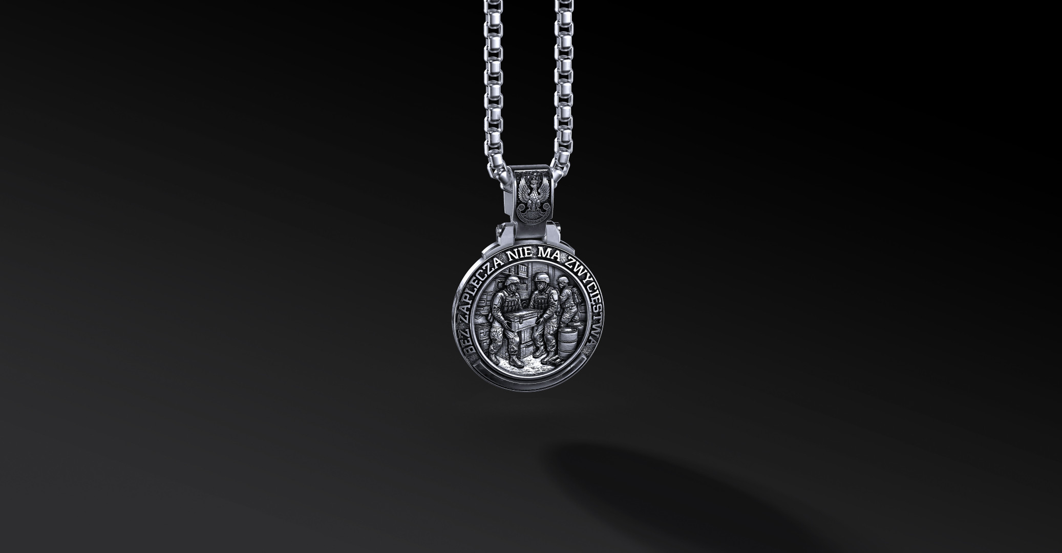 Medalik Wojsk Lądowych RP – personalizowany (Ag925)