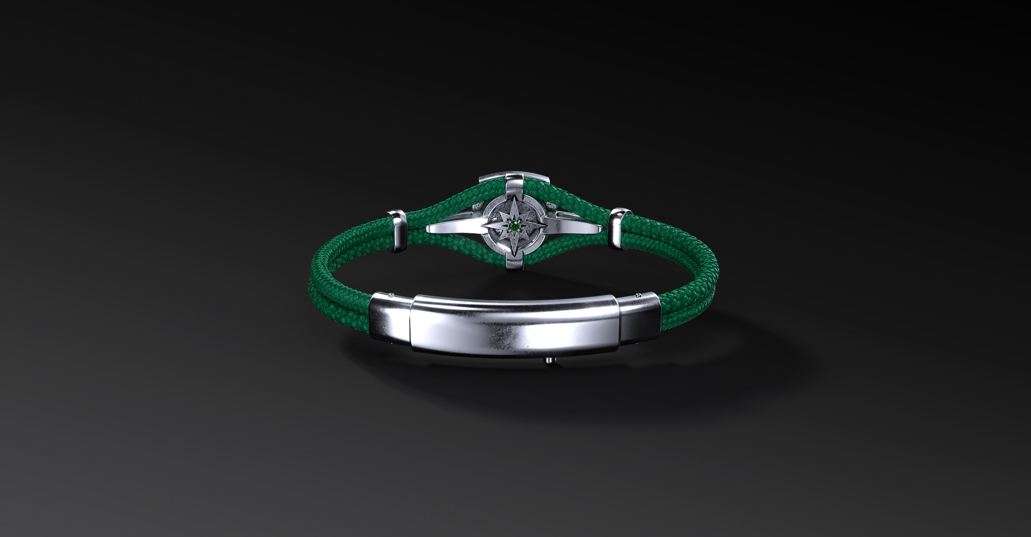 Bransoleta WKS Śląsk Wrocław Polar Cord Smeraldo I ENIGMA Jubiler