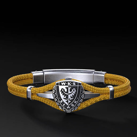 Bransoleta WKS Śląsk Wrocław Polar Cord Giallo I ENIGMA Jubiler