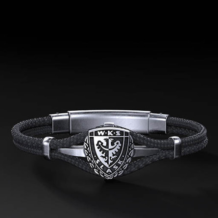 Bransoleta WKS Śląsk Wrocław Polar Cord Nero I ENIGMA Jubiler