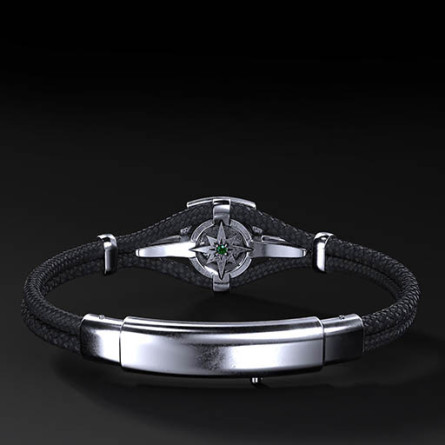 Bransoleta WKS Śląsk Wrocław Polar Cord Nero I ENIGMA Jubiler