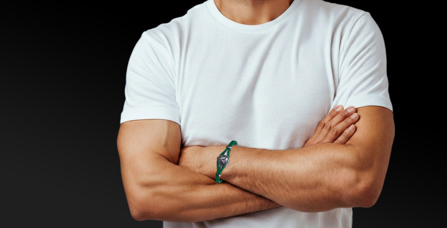 Bransoleta WKS Śląsk Wrocław Polar Cord Smeraldo I ENIGMA Jubiler