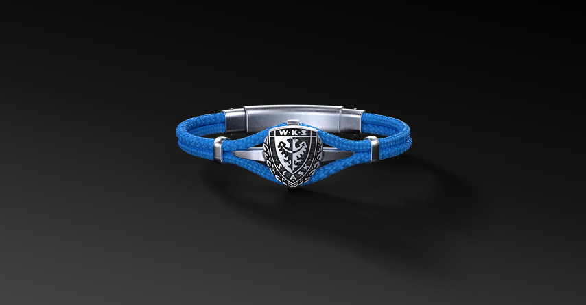 Bransoleta WKS Śląsk Wrocław Polar Cord Blue Elettrico I ENIGMA Jubiler Bransoleta WKS Śląsk Wrocław Polar Cord Blue Elettrico I ENIGMA Jubiler