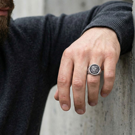 Sygnet WKS Armor Mono Srebro 925 | Enigma Jubiler