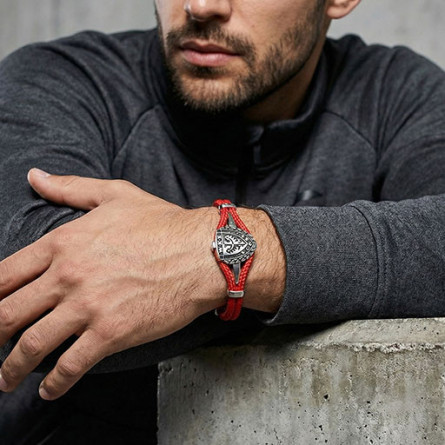 Bransoleta WKS Śląsk Wrocław Polar Cord Rosso I ENIGMA Jubiler