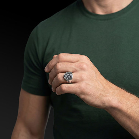 Sygnet WKS Iron Mono Srebro 925 | Enigma Jubiler