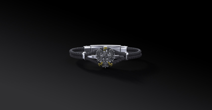 Bransoleta Polar Cord Godło Polski I ENIGMA Jubiler