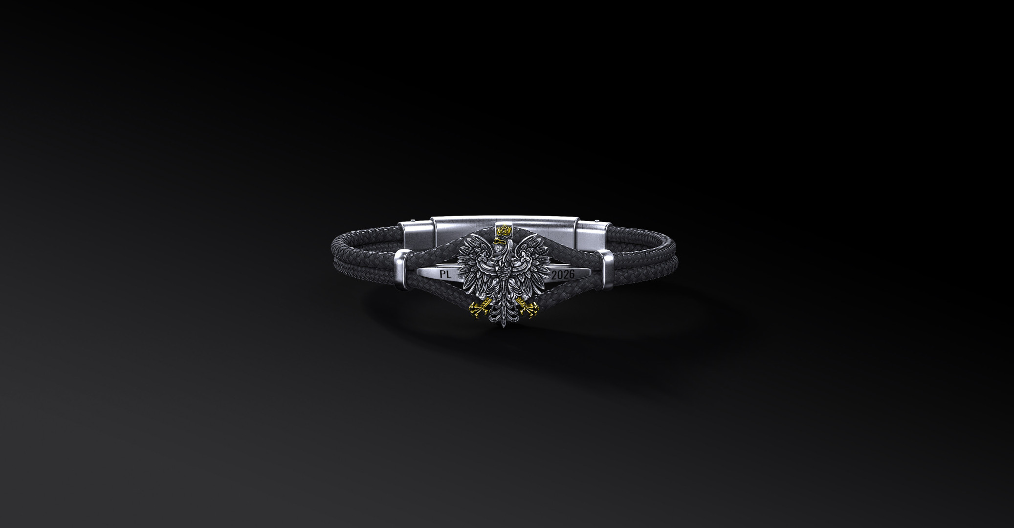 Bransoleta Polar Cord Godło Polski I ENIGMA Jubiler