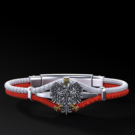 Bransoleta Polar Cord Godło Polski I ENIGMA Jubiler