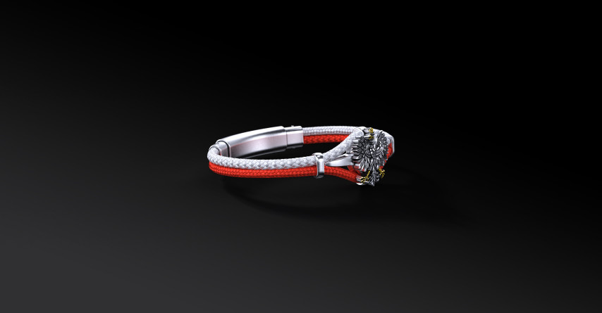 Bransoleta Polar Cord Godło Polski I ENIGMA Jubiler