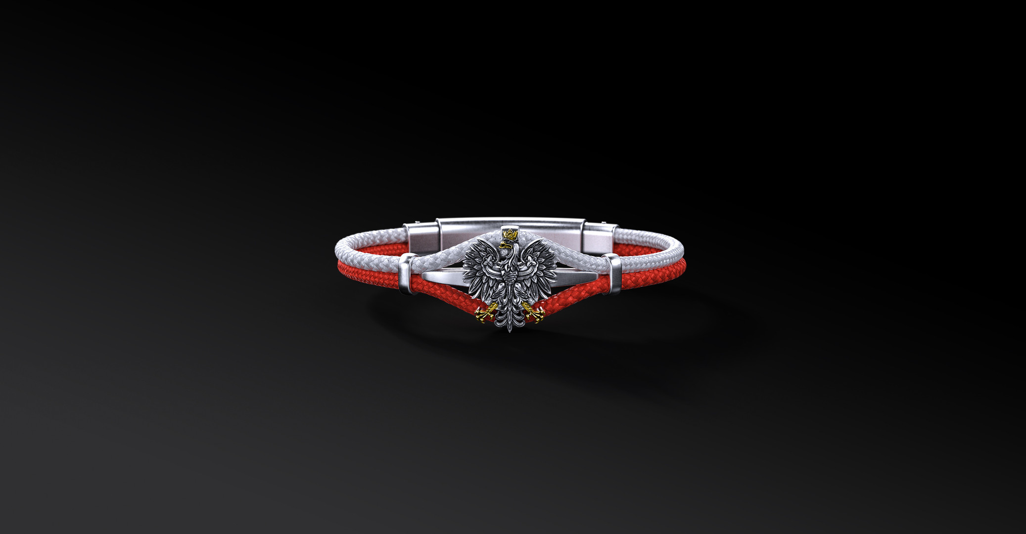 Bransoleta Polar Cord Godło Polski I ENIGMA Jubiler