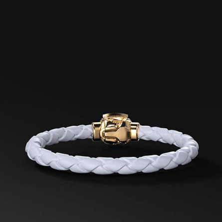 Bransoleta WKS Interlock White Gold | Enigma Jubiler