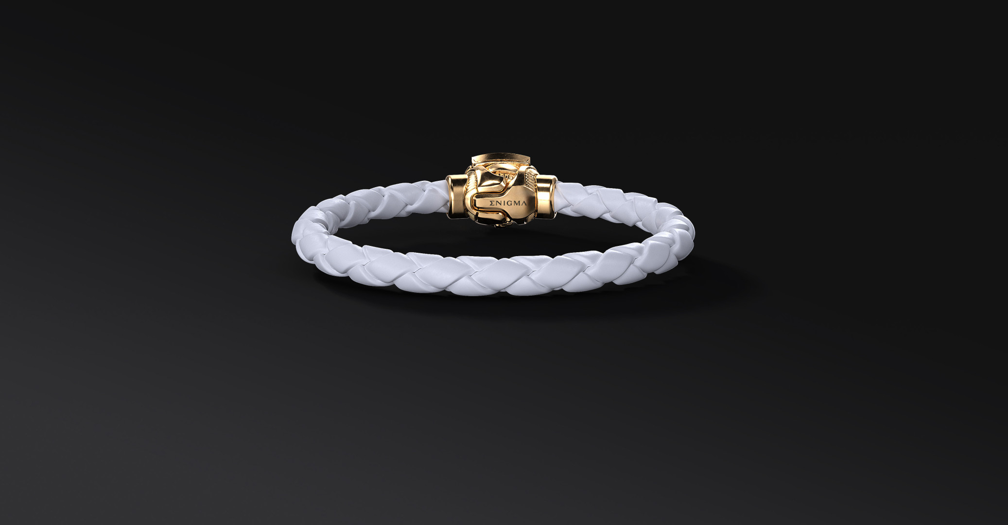 Bransoleta WKS Interlock White Gold | Enigma Jubiler