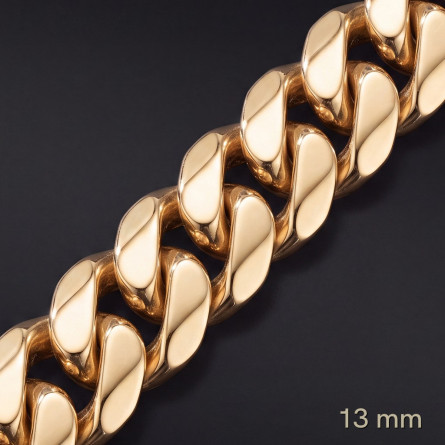 Łańcuch Miami Cuban 13 mm – lite złoto Au585 | Enigma Jubiler