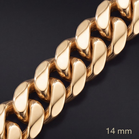 Łańcuch Miami Cuban 14 mm – lite złoto Au585 | Enigma Jubiler