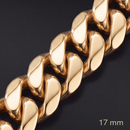 Łańcuch Miami Cuban 17 mm – lite złoto Au585 | Enigma Jubiler
