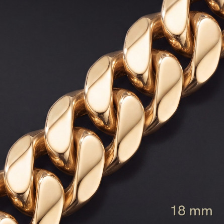Łańcuch Miami Cuban 18 mm – lite złoto Au585 | Enigma Jubiler