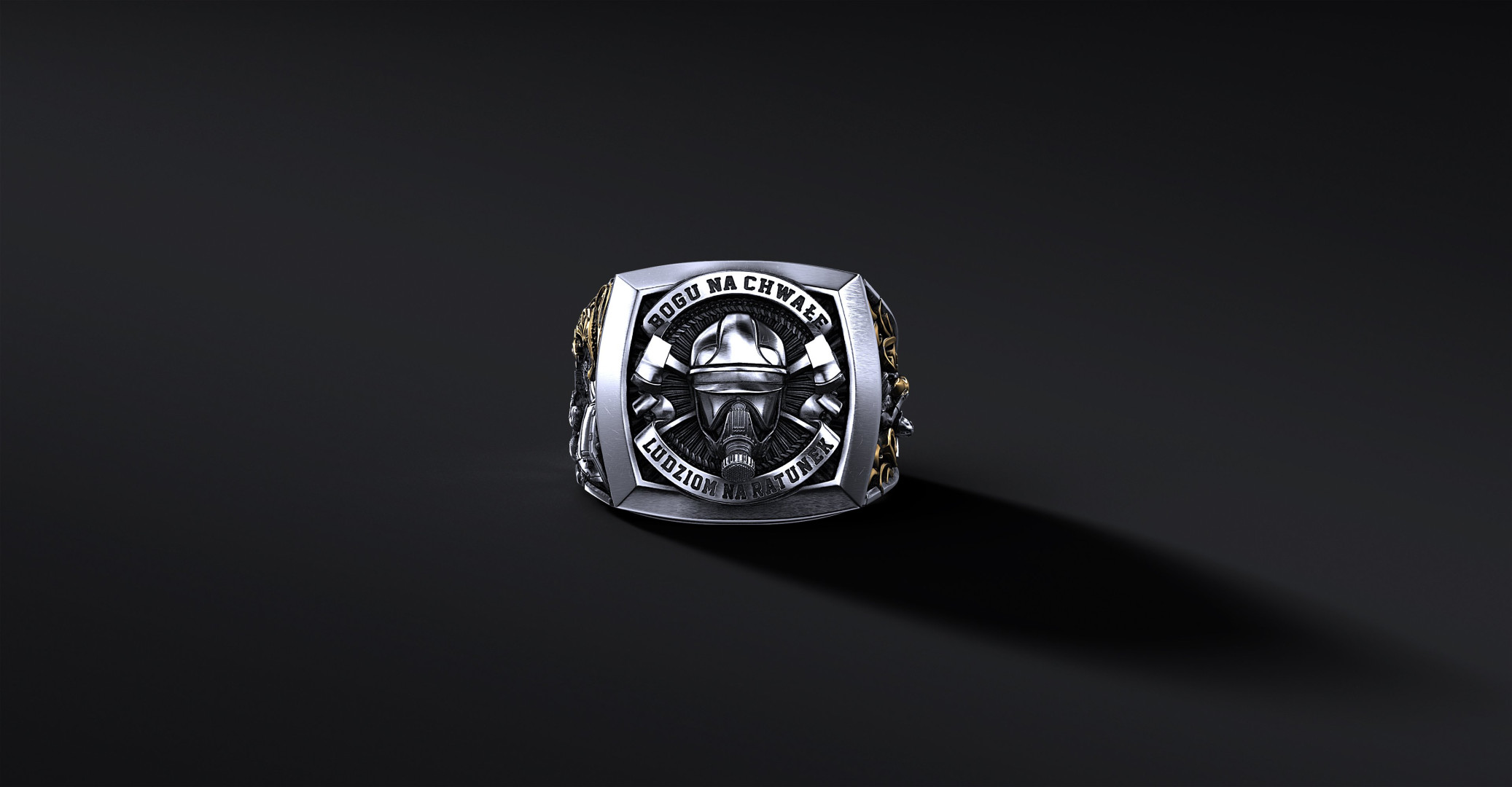 Sygnet Strażacki  "Shield" Ag925 I ENIGMA Jubiler