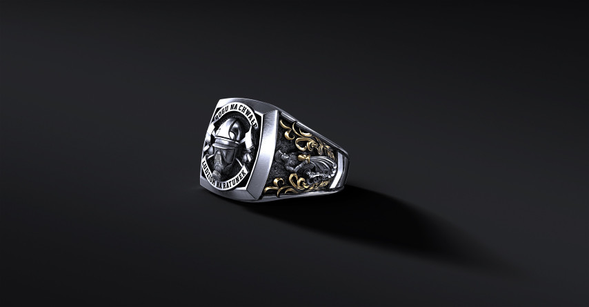 Sygnet Strażacki  "Shield" Ag925 I ENIGMA Jubiler