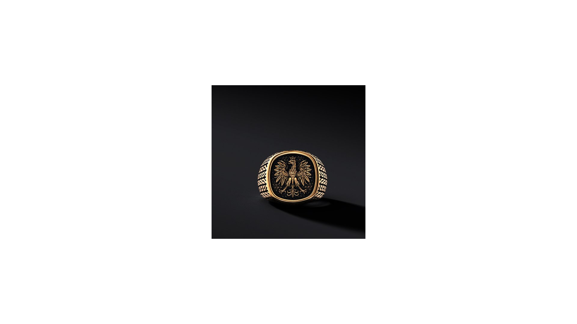 Sygnet z orłem "Cushion Chain" Godło Polski (wersja złota)   I ENIGMA Jubiler