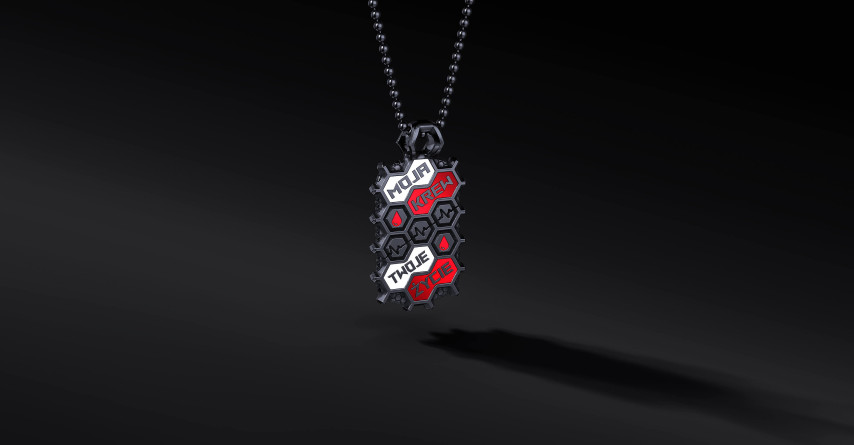 Nieśmiertelnik dedykowany Honorowym Dawcom Krwi klubu LEGION HDK (rodowany) I ENIGMA Jubiler