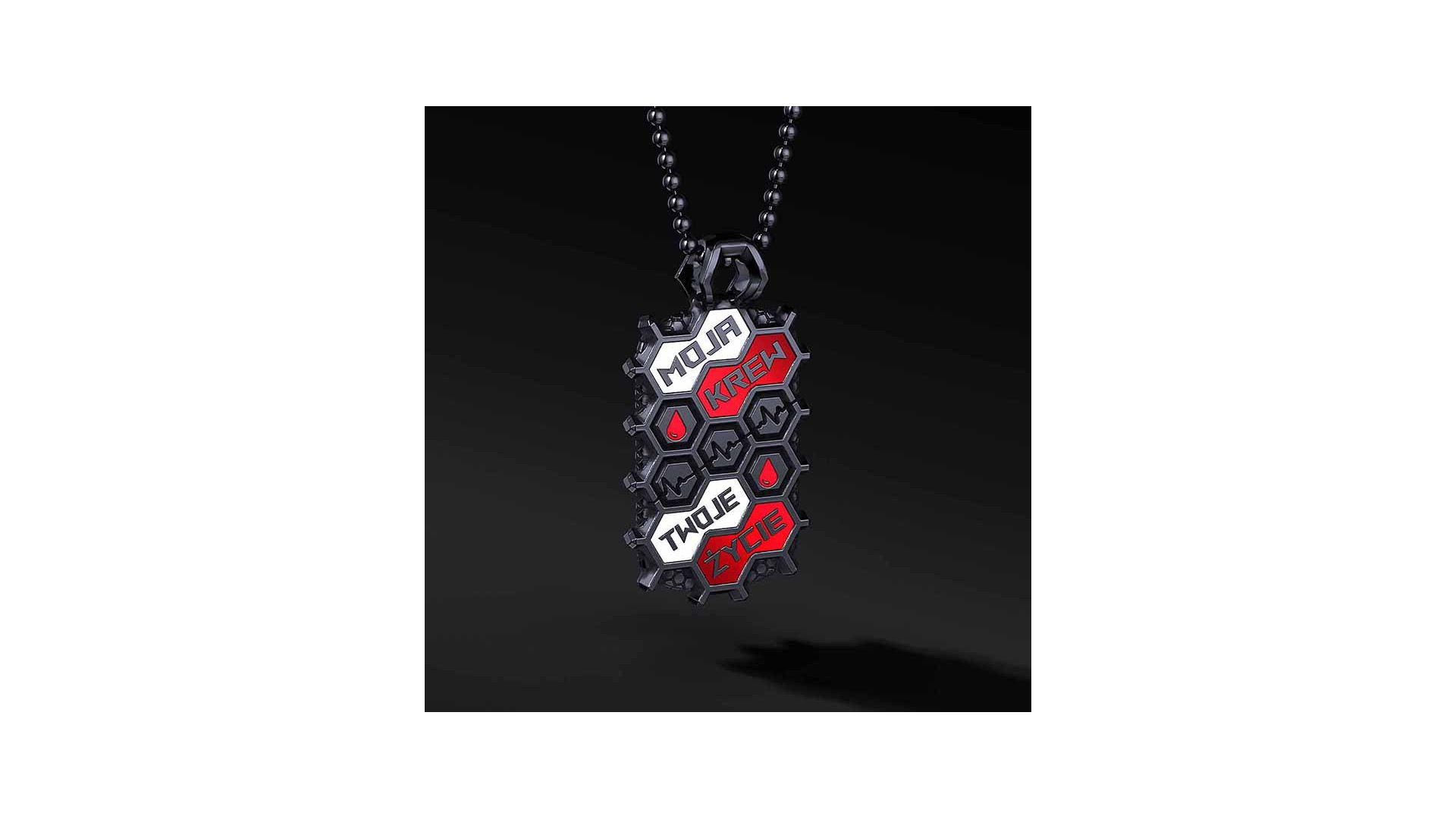 Nieśmiertelnik dedykowany Honorowym Dawcom Krwi klubu LEGION HDK (rodowany) I ENIGMA Jubiler