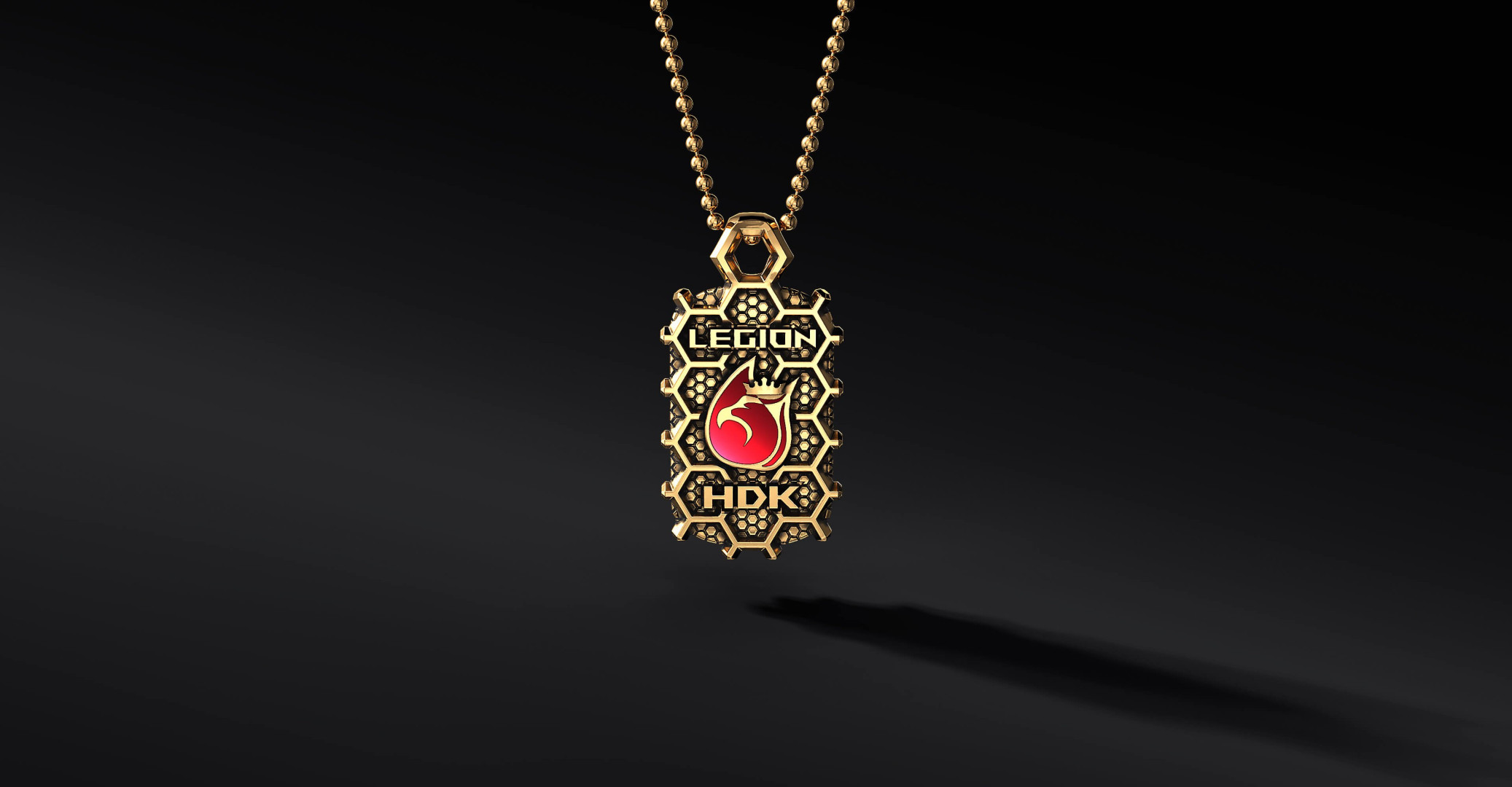 Nieśmiertelnik Dedykowany Honorowym Dawcom Krwi klubu LEGION HDK (pozłacany) I ENIGMA Jubiler