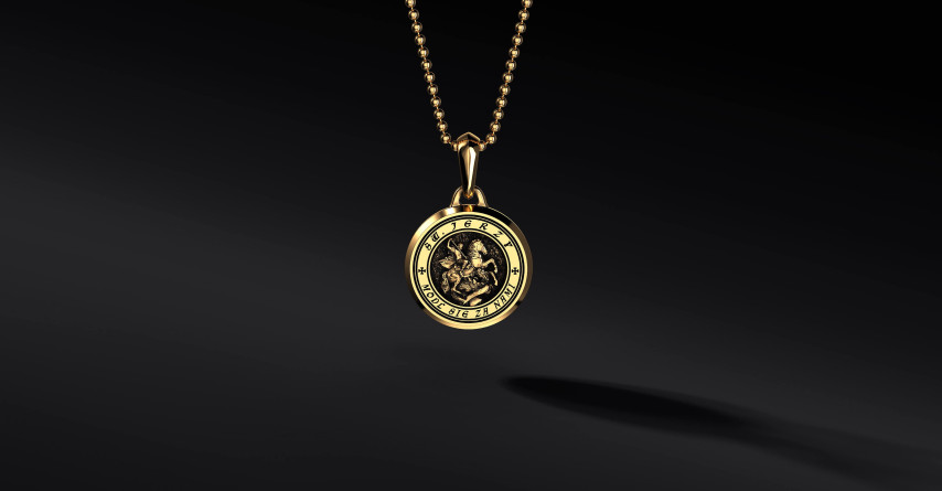 Złoty Medalik ze Św.Jerzym  I ENIGMA Jubiler
