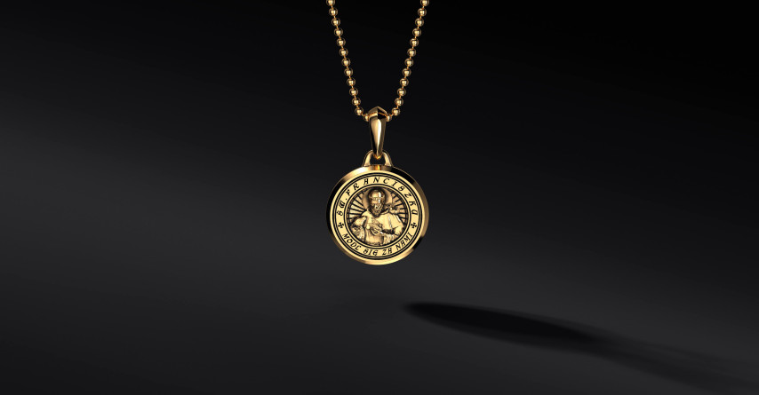 Złoty Medalik ze Św.Franciszkiem  I ENIGMA Jubiler