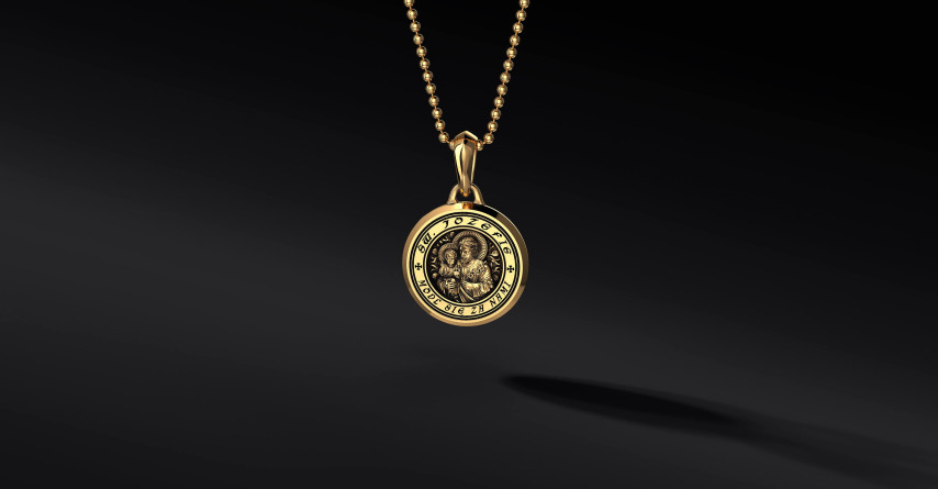 Złoty Medalik ze Św. Józefem  I ENIGMA Jubiler